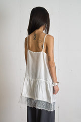 V-neck Lace Dress (White)