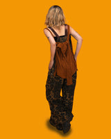 leopard overall pants