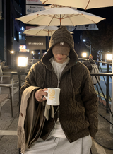 Crew Daily Two Way Hooded Knit Padding
