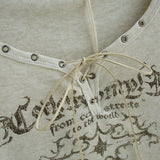 Nera Lace-Up Vintage Slim Tee