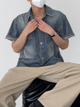 OW Udin Two-Pocket Washed Denim Shirt (2C)
