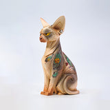 P-PET/PF ART TOYS Hairless Cat Art Figure – Gangster Cat Society Tattoo Style, Designer Toy Animal Sculpture Mini Collectible