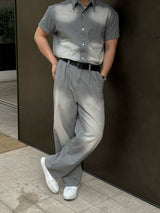 Ever snap muscle-fit denim shirt
