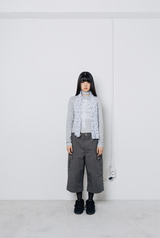 Twister Goth Mesh Scarf - White 