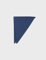 KNIT TRIANGLE SCARF (BLUE)