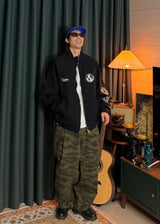 Globe stitch oversized jacket 