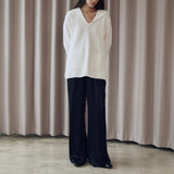 Acetate Satin String Pants_Black