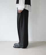 [DOJINOI] LINEN WIDE PANTS BLACK