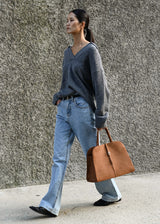 BLANC LARGE SUEDE CAMEL