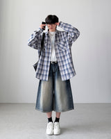 エクシワイドバミューダハーフデニム