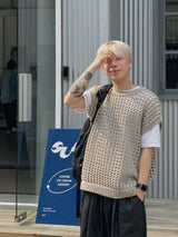 Mesh Net Knitted Vest 2C