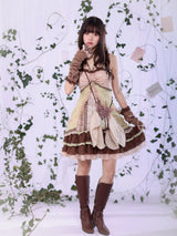ROSE ISLAND フェアリーコアクリスタルビーズボタンアップエルフワンピ