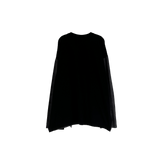 denim block cut-off longsleeve