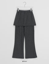 Sashio Stripe Layered Skirt Pants