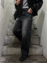 Bes black wide denim pants