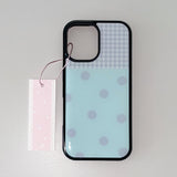 [MADE] DOT PATCH PHONE CASE MINT (epoxy black bumper)