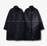  Reverseable Quilted Long Padded Night Jacket