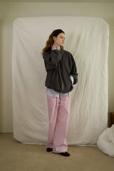 Stripe easy pants_pink