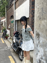Lollipop striped off-shoulder sleeveless