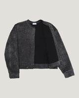 (UNISEX)ベロア クロップ カーディガン