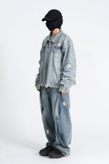 Poria Vintage Crop Denim Jacket