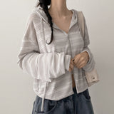 Lime Stripe Hoodie Zip-up (4 colors)