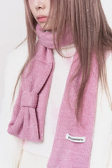 Mini ribbon muffler_pink