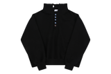 Black button hoodie