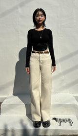LIN BLANC COLOR DENIM PANTS code 18300