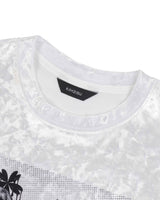 Velvet print Oversized T-Shirt _ WHITE