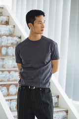 Cool curve half t-shirts(Charcoal)