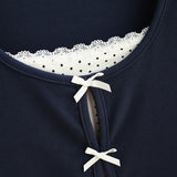 Lina Ribbon Layered Crop Top