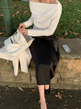 [MADE] Roel le Off-Shoulder Shirring T-shirt