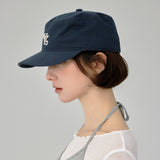 Leaf VZ Monogram Twill Pillbox Cap / Navy