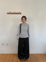 26SS★ [BAONHAUS] ベルンコットンストレートバンディングパンツ