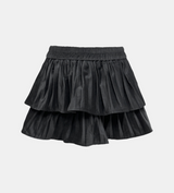 Velvet Checkered Layered Skirt