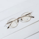 Knouun Round titanium glasses CODE. 102. B Sizzy Gold