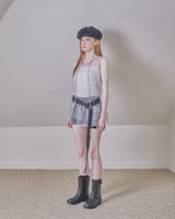 glitter sheer unbalance layered op