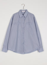 STRIPE FRILL SHIRT
