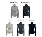 Winter Blend Wool Polar Semi-Slim Fit Long Sleeve Knit Top (5 Colors)