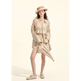 [GirlyFancyClub] Pastiel Style* Kaki Casual Lace Pants