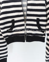 Tsuki Stripe Hooded Zip-Up Jacket
