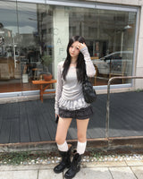 Ribbon dot cancan shorts