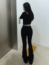 ロングレッグシャーリングシルエットパンツ