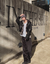 Lokia Crop Leather Jacket