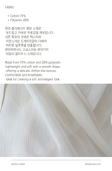 daisy scarf chiffon shirring blouse top