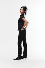 BLACK ROSE STRAIGHT JEAN
