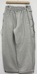 Rope Line Ribbon Side Semi Balloon Wide Pants 🖤🤍 2COLOR