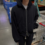 ASCLO Please Crop Hood Zip Up (3color)