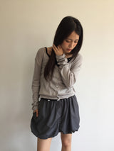 Bone Silk V Cardigan (2color)
